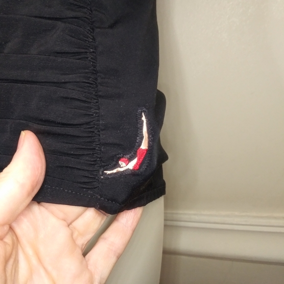 Vintage Rare 1950's Jantzen Black Ruched Front One-Piece Pin-Up Style Swimsuit - Picture 3 of 12